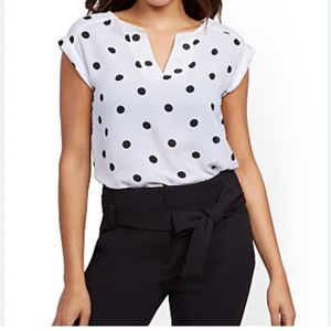 New York & Co polka dot blouse